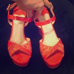 Sonia Rykiel Tomatoe red patent leather wedges